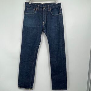 Jack Spade Dark Indigo Selvage Cotton Denim Straight Jeans Dark Wash Size 31